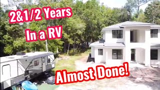 Family lives in An RV for 2 amp12 Years To build Dream HomeStead [upl. by Teerprah]