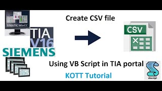 TIA Portal HMISCADA Vb Scripting  Creating CSV file by Vb Scripting [upl. by Wiersma]