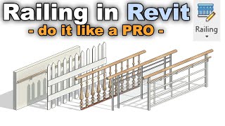 Revit Railing  Beginner to PRO Tutorial [upl. by Ahsikam]