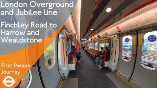 London Underground amp Overground First Person Journey  Finchley Road to Harrow amp Wealdstone [upl. by Hoo]