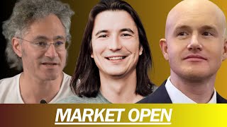 PALANTIRS FIRST WEEK AFTER EARNINGS ROBINHOOD REPORTS THIS WEEK BITCOIN 48K  MARKET OPEN [upl. by Kiel]