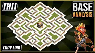 The BEST TH11 HYBRIDTROPHY Base 2023 COC Town Hall 11 Trophy Base Design – Clash of Clans [upl. by Thill]