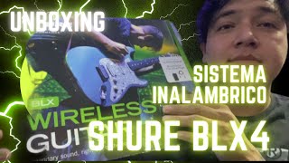 SISTEMA INALAMBRICO DE GUITARRA  SHURE BLX4 [upl. by Ayit198]