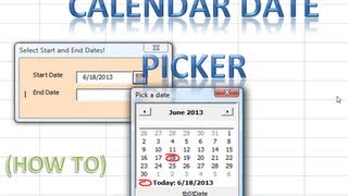 Excel VBA USERFORMS 25 Date Picker Calendar revealed Loop through Userforms and Controls Example [upl. by Arretahs]