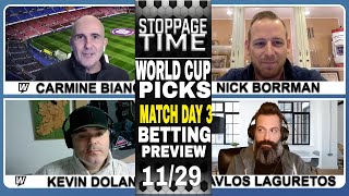 ⚽ 2022 World Cup Picks Predictions and Odds  Match Day 3 Betting Preview  Stoppage Time Nov 29 [upl. by Noiramaj280]