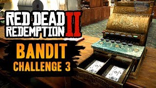 Red Dead Redemption 2 Bandit Challenge 3 Guide  Rob the cash register in any 4 shops in one day [upl. by Tiat244]