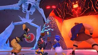 Kingdom Hearts 3  Olympus World Final Boss Titans amp Hercules Ending [upl. by Ruthi959]