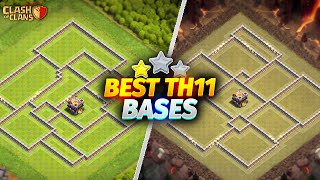 NEW TH11 Base Link  BEST Town Hall 11 TrophyWarHybridFarming Base  Clash Of Clans [upl. by Ahsoyek]