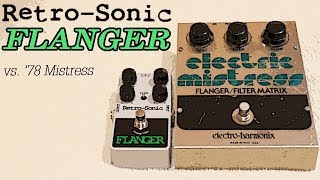 FIRST LOOK Retro Sonic Flanger vs 1978 EHX Mistress [upl. by Atirec]