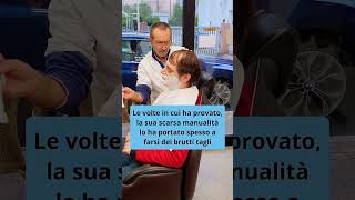 PER LULTIMA VOLTA DAL MIO AMICO DEL CUORE IL BARBIERE UOMO AUTISTICO SALUTA IL BARBIERE PENSIONE [upl. by Dorcas]