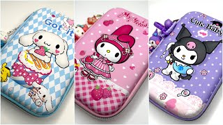 Filling Sanrio pencil case  KUROMI  MELODY  CINNAMOROLL  Paper sanrio [upl. by Anihta]