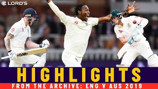 Smith v Archer Stokes Ton amp Labuschagnes Ashes Debut  Classic Match  Eng v Aus 2019  Lords [upl. by Rovelli]