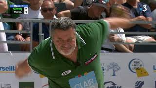 Mondial La Marseillaise à pétanque  16e de finale Quintais contre Hureau [upl. by Flor]