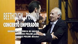 Beethoven Piano Concerto No 5 quotEmperorquot Op 73  Daniele amp Maurizio Pollini  Sinfónica de Galicia [upl. by Charley82]