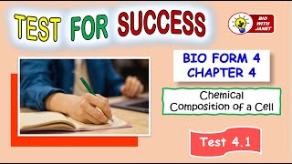 SPM BIOLOGY FORM 4 CHAPTER 4 TEST  QUESTIONS FOR CHEMICAL COMPOSITION OF A CELL MCQ Quiz  KSSM [upl. by Didi726]