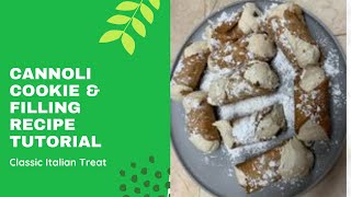 Italian Cannoli Cookie and Filling Recipe Tutorial [upl. by Feingold]