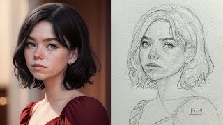 Discover the Secrets of Creating Stunning Portrait By Loomis Method Drawing [upl. by Leicam784]