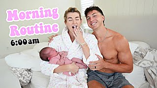 OUR MORNING ROUTINE WITH A NEWBORN BABY [upl. by Androw534]