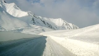 Крестовый перевал в Грузии зимой Georgia  Cross pass in winter [upl. by Llesirg]