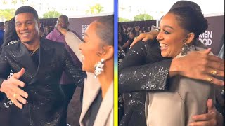 Watch Tia Mowry UNEXPECTEDLY Bump Into ExHusband Cory Hardrict on Red Carpet [upl. by Mcclenaghan150]