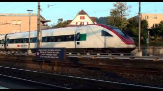 HD Swiss Intercity Tilting Train ICN mit Lichtgruss [upl. by Kiraa]