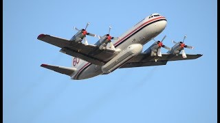 Conair Aviation Lockheed L188 CF Electra CFYYJ Takeoff From YXX [upl. by Ap624]