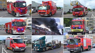 ENORME BRAND IN ZELLIK  Vele Hulpdiensten massaal onderweg  Grote loods vol met autos verwoest [upl. by Mitman454]