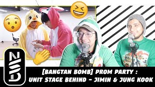 GUYS REACT TO BTS BANGTAN BOMB PROM PARTY  UNIT STAGE BEHIND  Jimin amp Jung Kook [upl. by Ahgiel63]