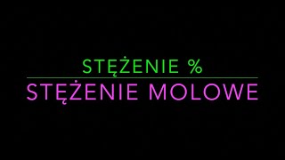 Stężenie procentowe a stężenie molowe O co tu chodzi 115 [upl. by Mallina]