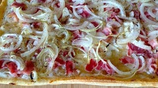 TARTE FLAMBÉE RECEPT FRANCOUZSKÁ PIZZA RYCHLÝ RECEPT DO 10 MINUT [upl. by Lindeberg]