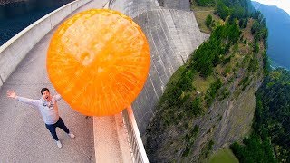 ZORB BALL MAGNUS EFFECT from 165m Dam [upl. by Caputo]