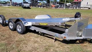 8220 h tilt power aluma trailer walkaround loaded with options aluminum carhauler 7x 20 [upl. by Wind]