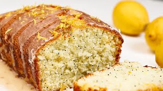 Super moist Lemon Poppy seed pound cake ready in less than 5 minutes [upl. by Shanleigh]