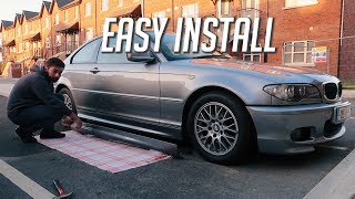 BMW E46 M sport Side Skirts Install [upl. by Asemaj]