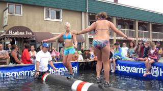 Log rolling at Fishermans Picnic in Grand Marais MN [upl. by Obeng]