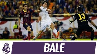 Gareth Bales incredible goal against Barcelona  Copa del Rey Final 2014 [upl. by Aihsena]