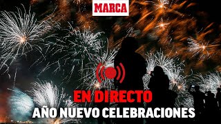 Celebraciones de FIN DE AÑO en todo el mundo I Campanadas Luces láser y fuegos artificiales [upl. by Arquit522]