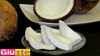 Comment ouvrir une noix de coco par Giusté Cuisine [upl. by Britte]