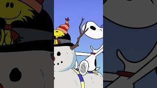 Snoopy Builds a Snowman  Snoopy shorts [upl. by Mandler]