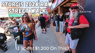 STURGIS Rally 2024 Main Street WALKING [upl. by Inihor]