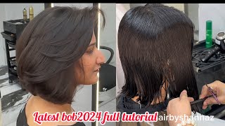 Treating bobhair cutting 2024tutorial bob haircut for girls at home bob 💇‍♀️ karne ka tareeka [upl. by Piper]