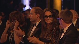 3D Royalty  Prince William and Kate wear 3D specs [upl. by Asillem]