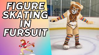 Fursuit Figure Skating Performance  Ice Skating in a Fursuit [upl. by Hearsh]