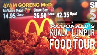 Mcdonalds Kuala Lumpur Food Tour Malaysia Prosperity Burger Ayam Goreng McD [upl. by Ydnab]