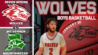 Reeds Spring Wolves Basketball vs The Mount Vernon Mountaineers [upl. by Htebi]