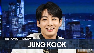 BTS Jung Kook Talks New Single Going Platinum and Teaches Jimmy His quotStanding Next to Youquot Dance [upl. by Neibart]