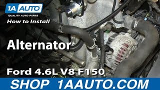 How to Replace Alternator 0408 Ford F150 Truck [upl. by Yaj881]