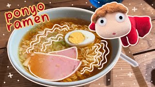 eating real ponyo ramen at the new studio ghibli popup exhibit ♡ japan vlog 2023 ♡ ポニョラーメンを食べた [upl. by Dore]