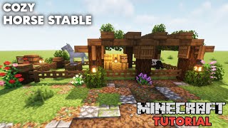 Minecraft  How To Build a Horse Stable In 120  Easy Tutorial [upl. by Alanah]