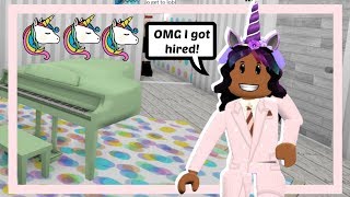 My First Day Working at the Unicorn Hotel in Bloxburg Roblox Roleplay [upl. by Murial]